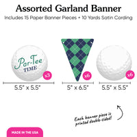 Golf Garland Banner - 15 Pc