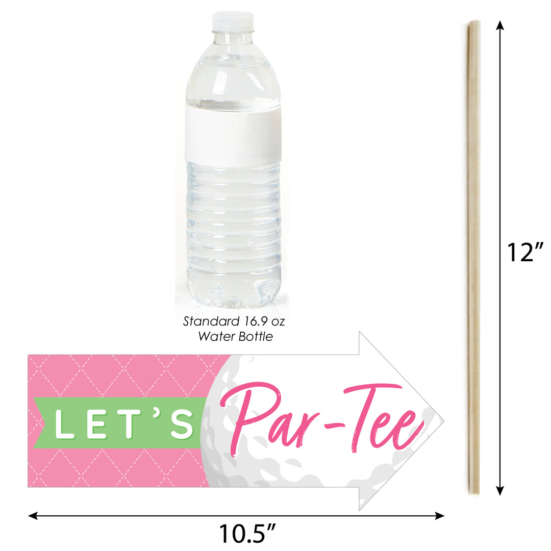 Funny Golf Girl - Pink Birthday Party or Baby Shower Photo Booth Props Kit - 10 Piece