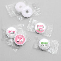 Golf Girl - Pink Birthday Party or Baby Shower Round Candy Sticker Favors - Labels Fit Chocolate Candy (1 sheet of 108)