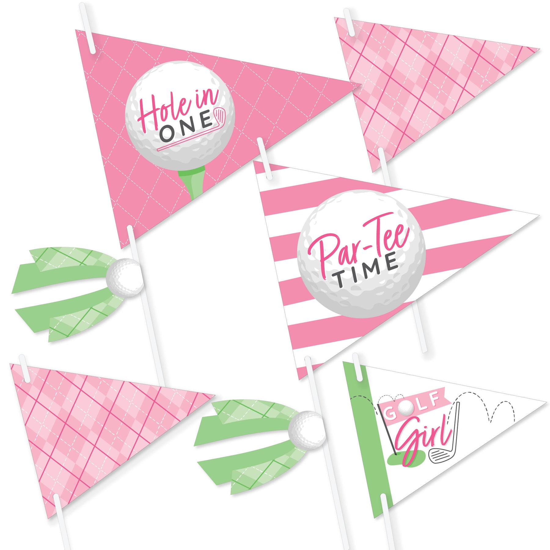 Golf Girl - Triangle Pink Birthday Party or Baby Shower Photo Props - Pennant Flag Centerpieces - Set of 20 | BigDotOfHappiness.com – Big Dot of Happiness LLC golf-girl-triangle-pink-birthday-party-or-baby-shower-photo-props-pennant-flag-centerpieces-set-of-20-bigdotofhappiness-com-big-dot-of-happiness-llc