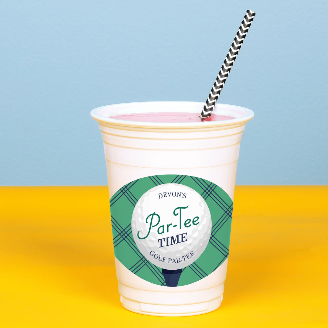 Custom Text Party Cups - Golf - 16 Ct