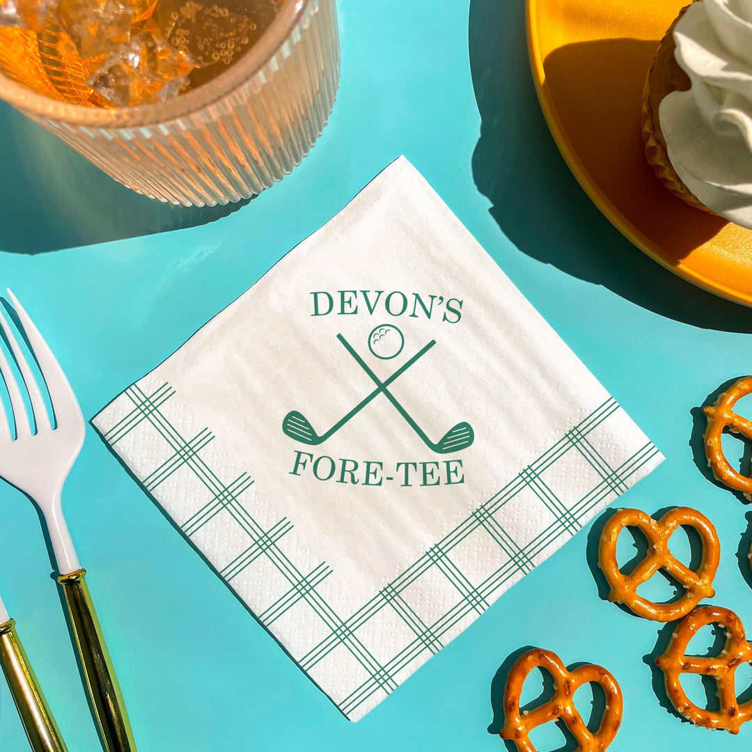 Custom Text Napkins - Golf