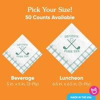 Custom Text Napkins - Golf