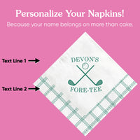 Custom Text Napkins - Golf
