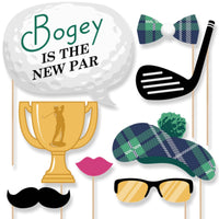 Par-Tee Time - Golf - Baby Shower, Birthday Party or Retirement Party Photo Booth Props Kit - 20 Count