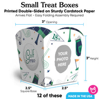Custom Face Golf Treat Boxes - 12 Ct