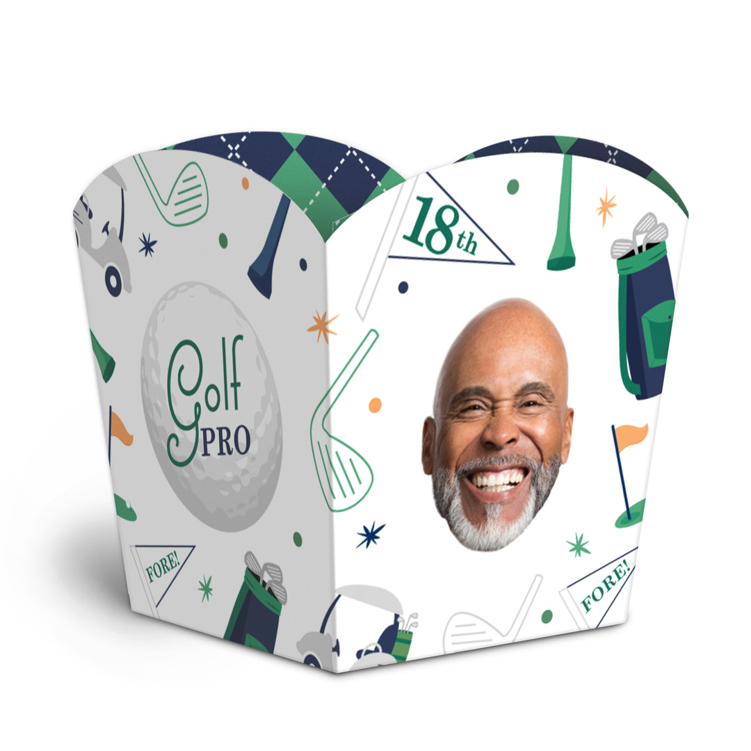Custom Face Golf Treat Boxes - 12 Ct