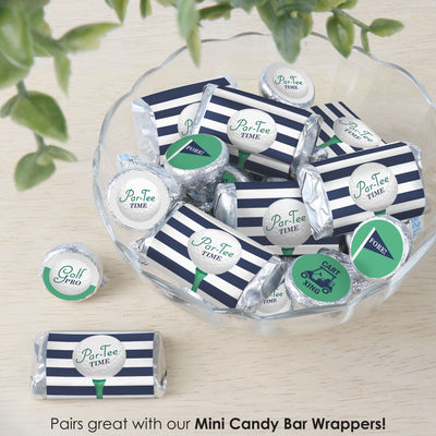 Par-Tee Time - Golf - Birthday or Retirement Party Small Round Candy Stickers - Party Favor Labels - 324 Count