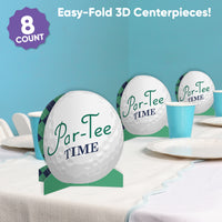 Golf 3D Centerpieces - 8 Ct