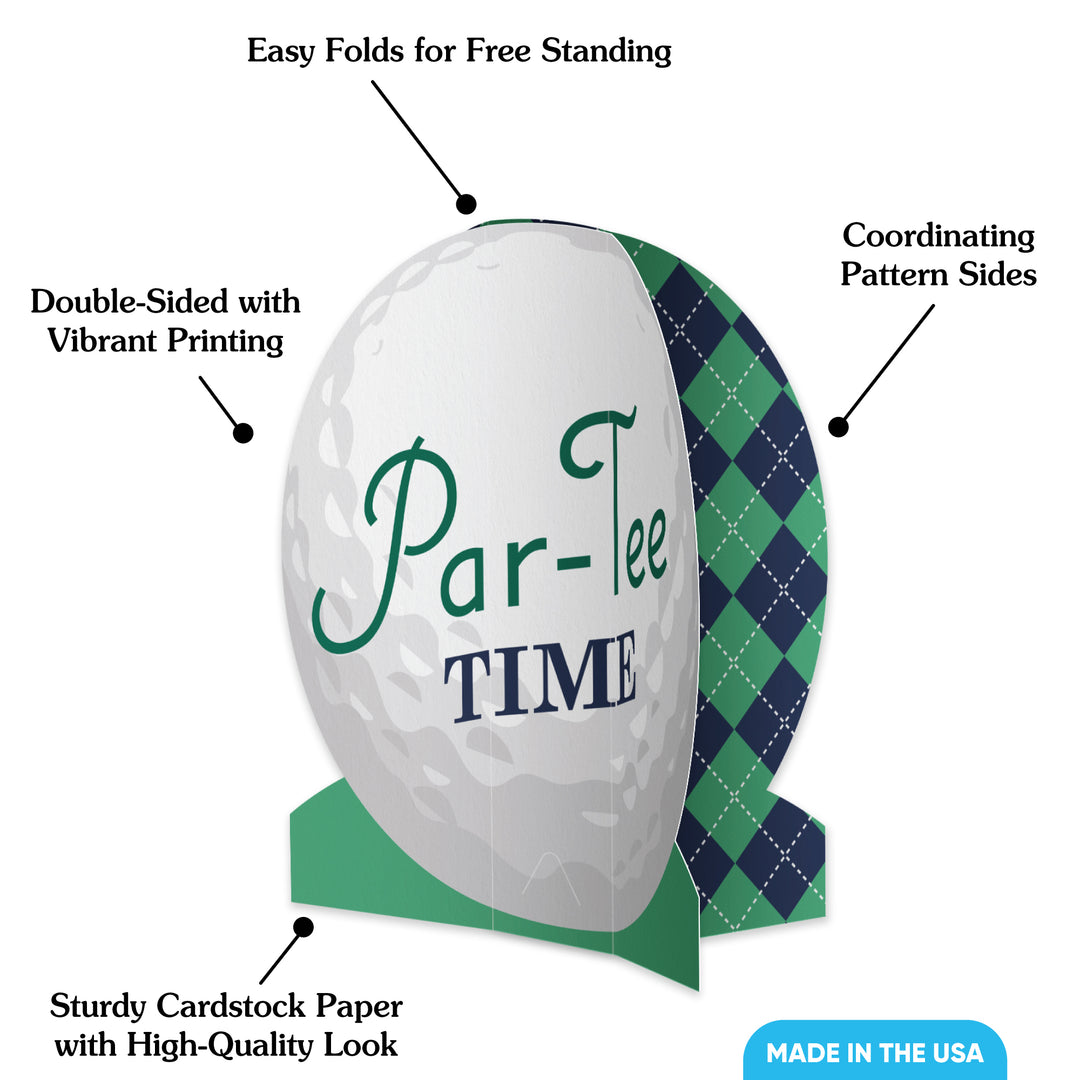 Golf 3D Centerpieces - 8 Ct