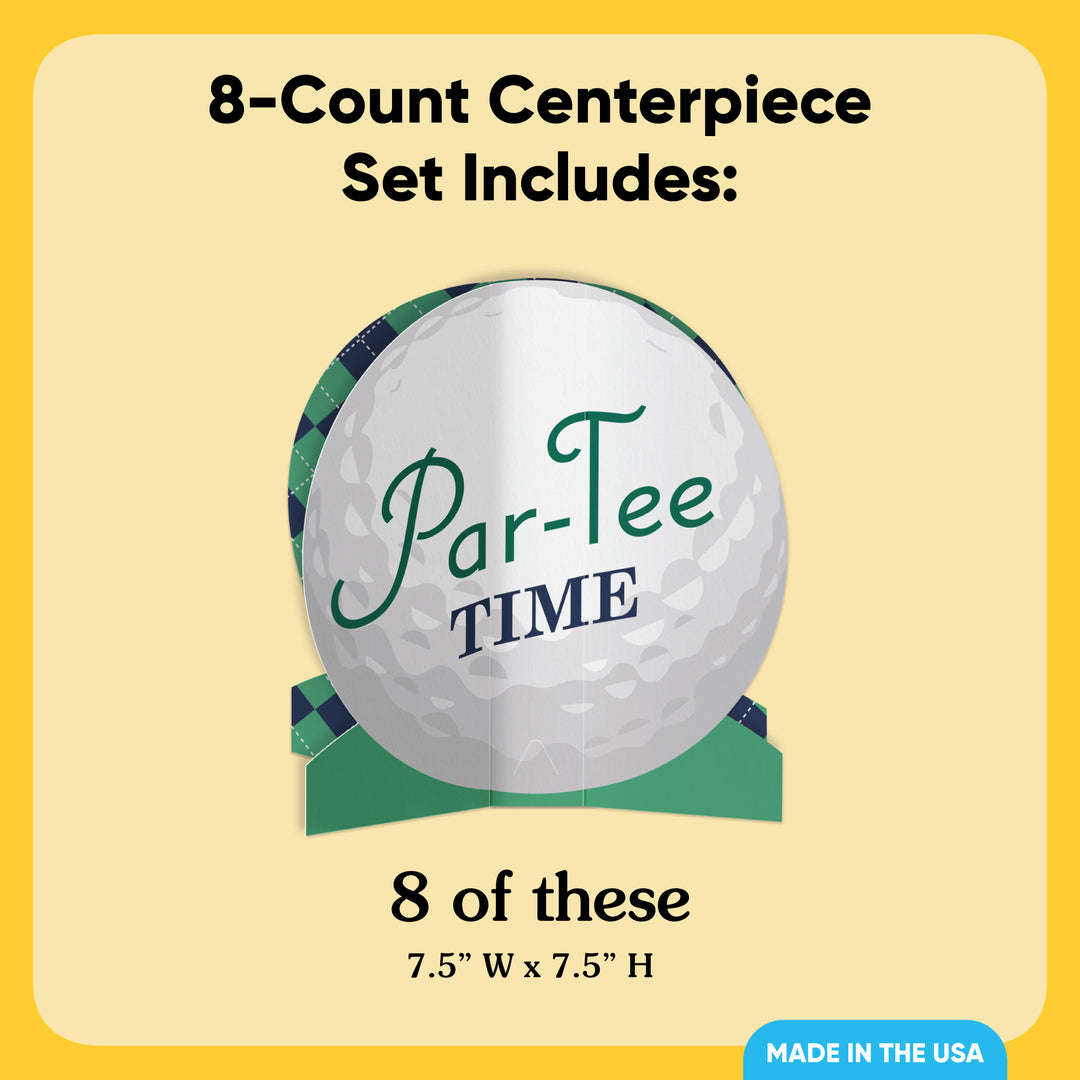 Golf 3D Centerpieces - 8 Ct