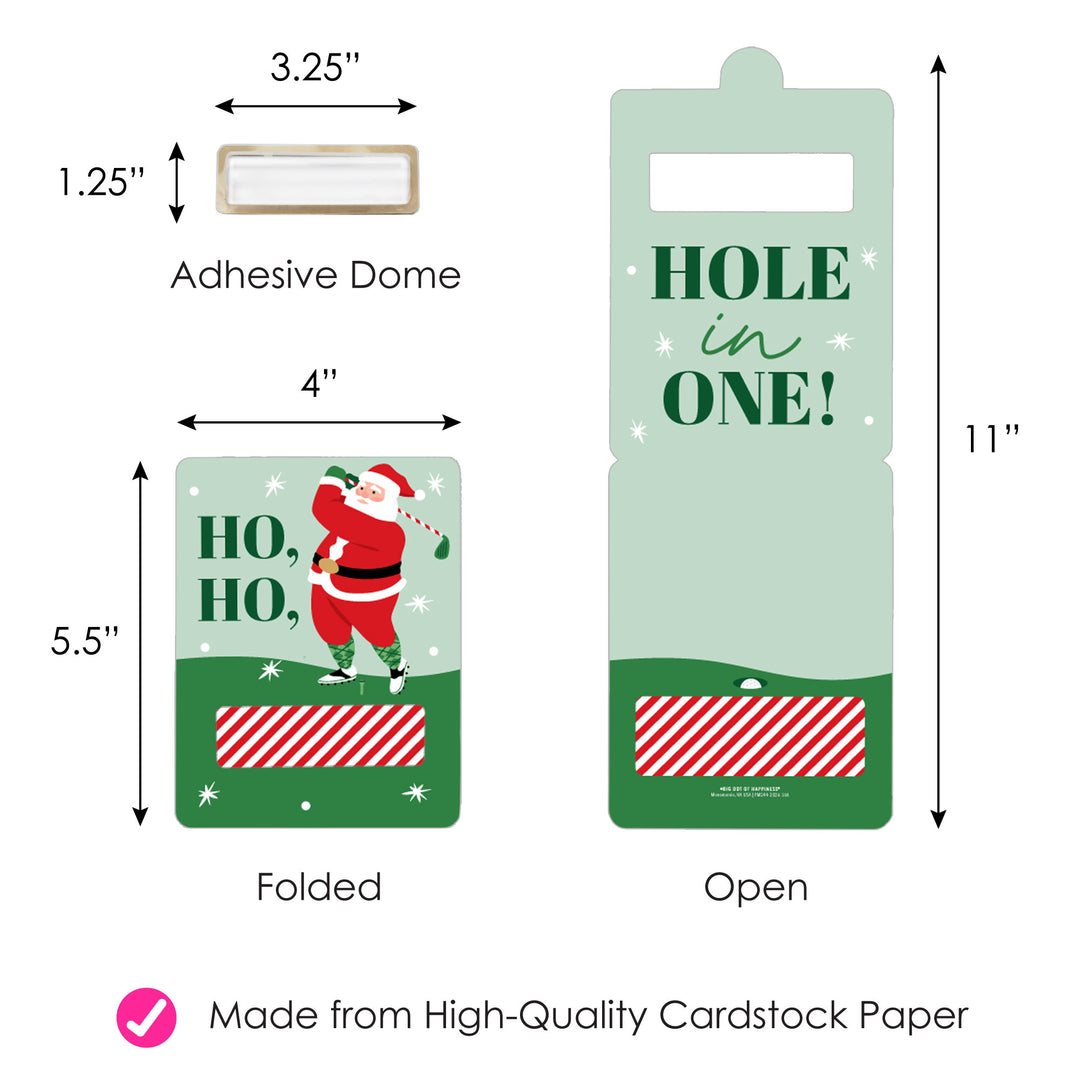 Golfing Santa Funny Money Cards - 6 Ct
