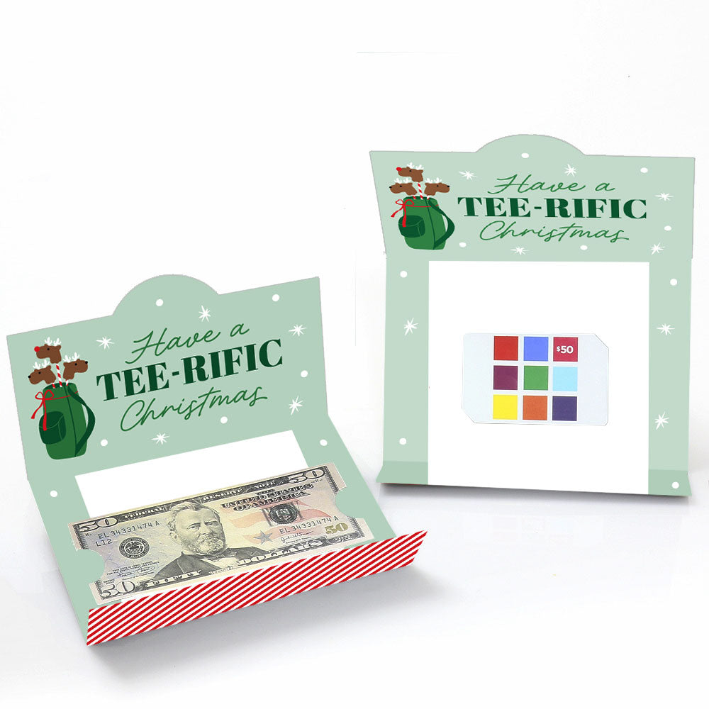 Golfing Santa Money And Gift Card Holders - 8 Ct