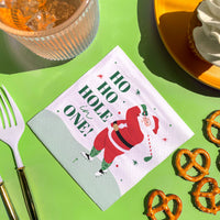 Napkins - Golfing Santa - 24 Ct