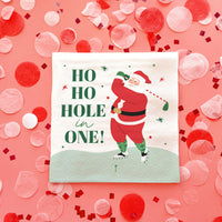 Napkins - Golfing Santa - 24 Ct
