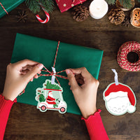 Golfing Santa Christmas Tree Ornaments - 12 Ct