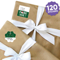 Golfing Santa To and From Stickers - 12 Sheets
