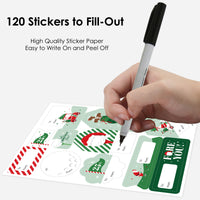 Golfing Santa To and From Stickers - 12 Sheets