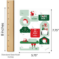 Golfing Santa To and From Stickers - 12 Sheets