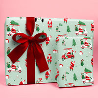 Golfing Santa - Wrapping Paper