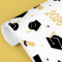 Black & Gold Graduation Wrapping Paper, Class of 2026