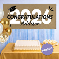 Black and white 2026 graduation party backdrop