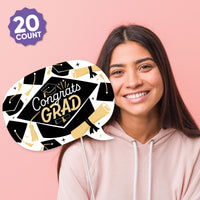 Goodbye High School, Hello College - 2026 Graduation Party Photo Booth Props Kit - 20 Count