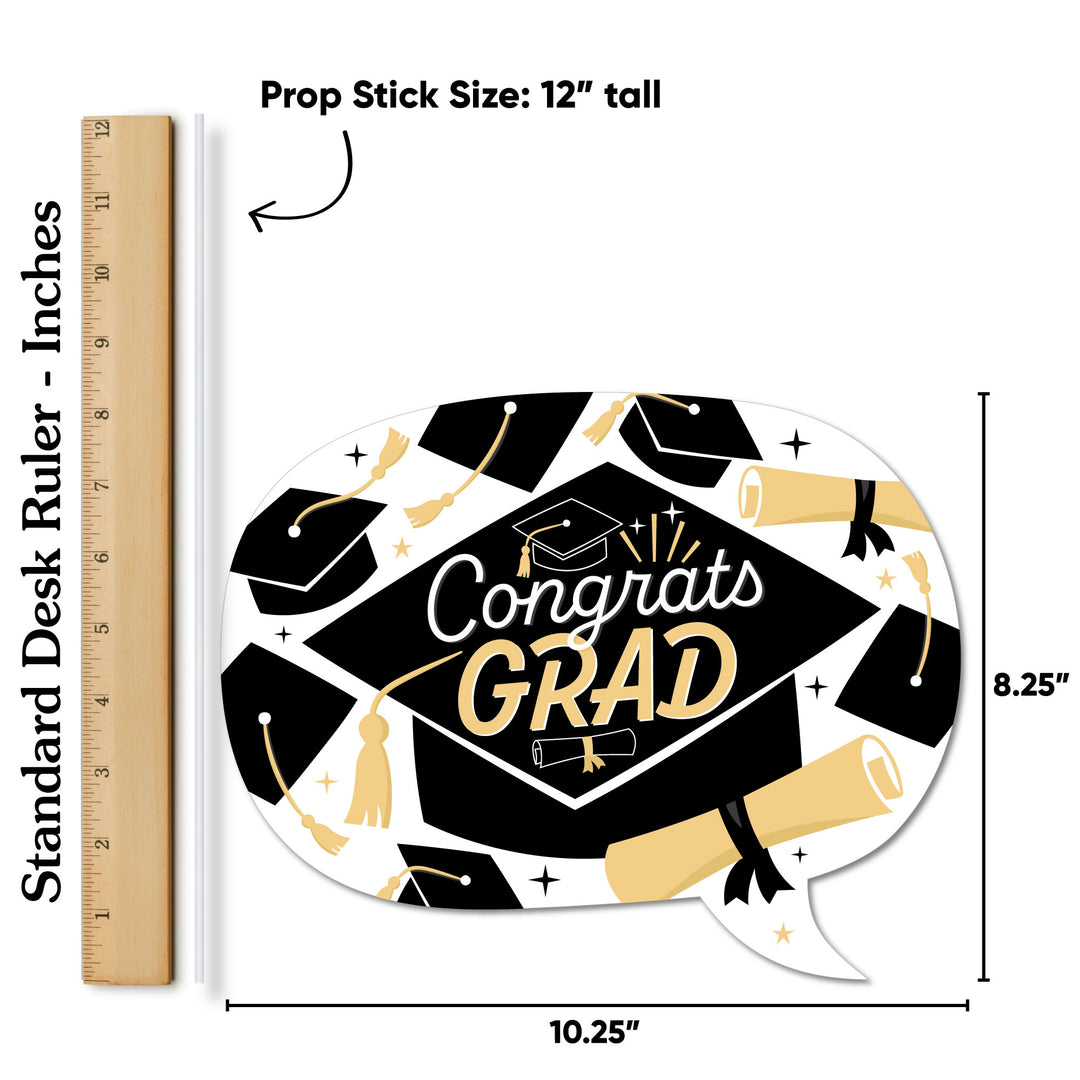 Goodbye High School, Hello College - 2026 Graduation Party Photo Booth Props Kit - 20 Count