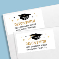 Custom Text Gold Graduation Return Address Labels - 120 Ct (Copy)