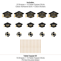 Goodbye High School, Hello College - Graduation Party Centerpiece Sticks - Table Toppers - Set of 15