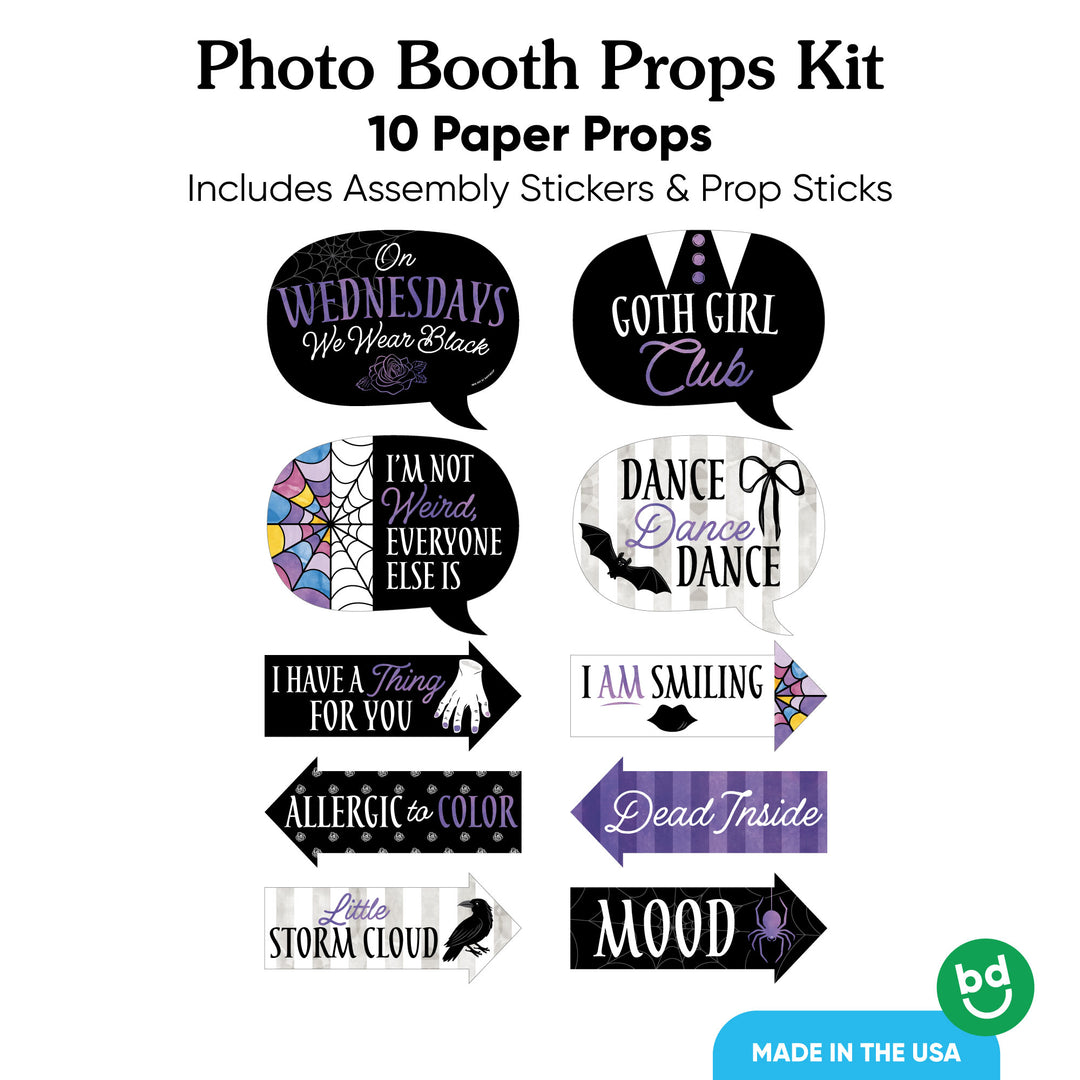 Goth Girl Photo Props - 10 Ct