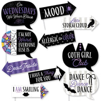 Goth Girl Photo Props - 10 Ct