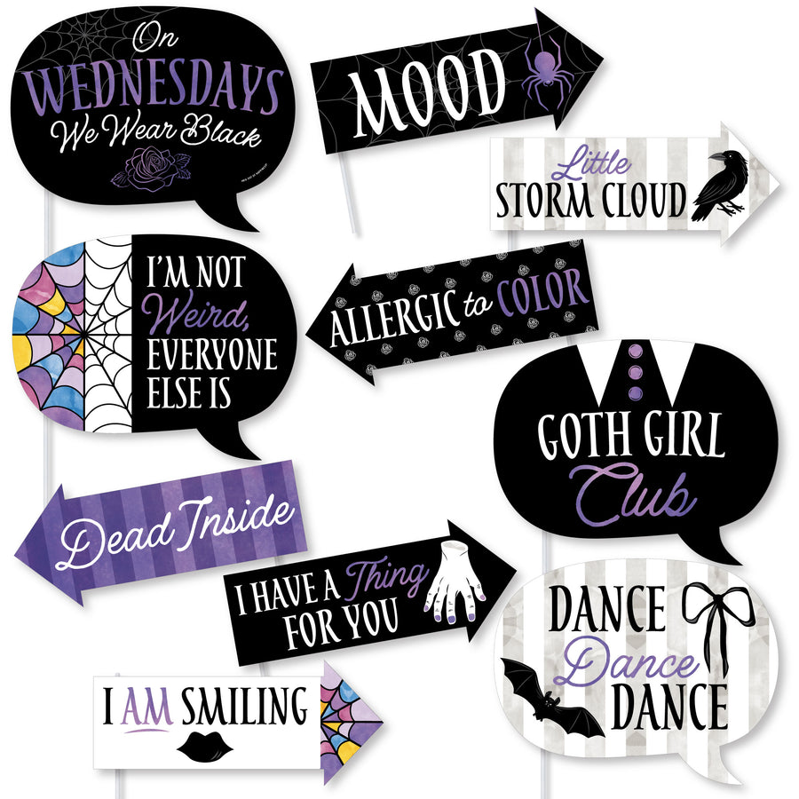 Goth Girl Photo Props - 10 Ct