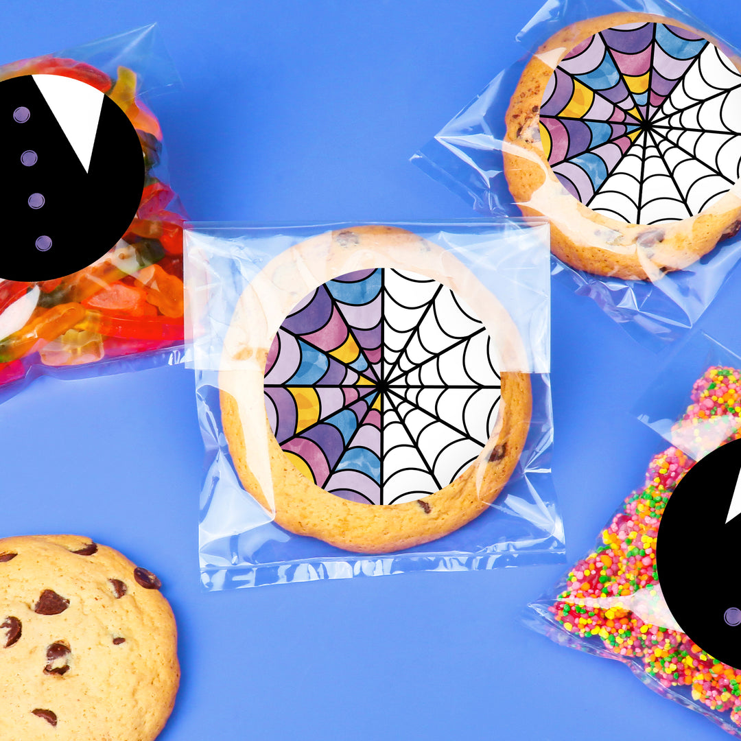 Goth Girl Stickers & Clear Cookie Bags - 25 Ct