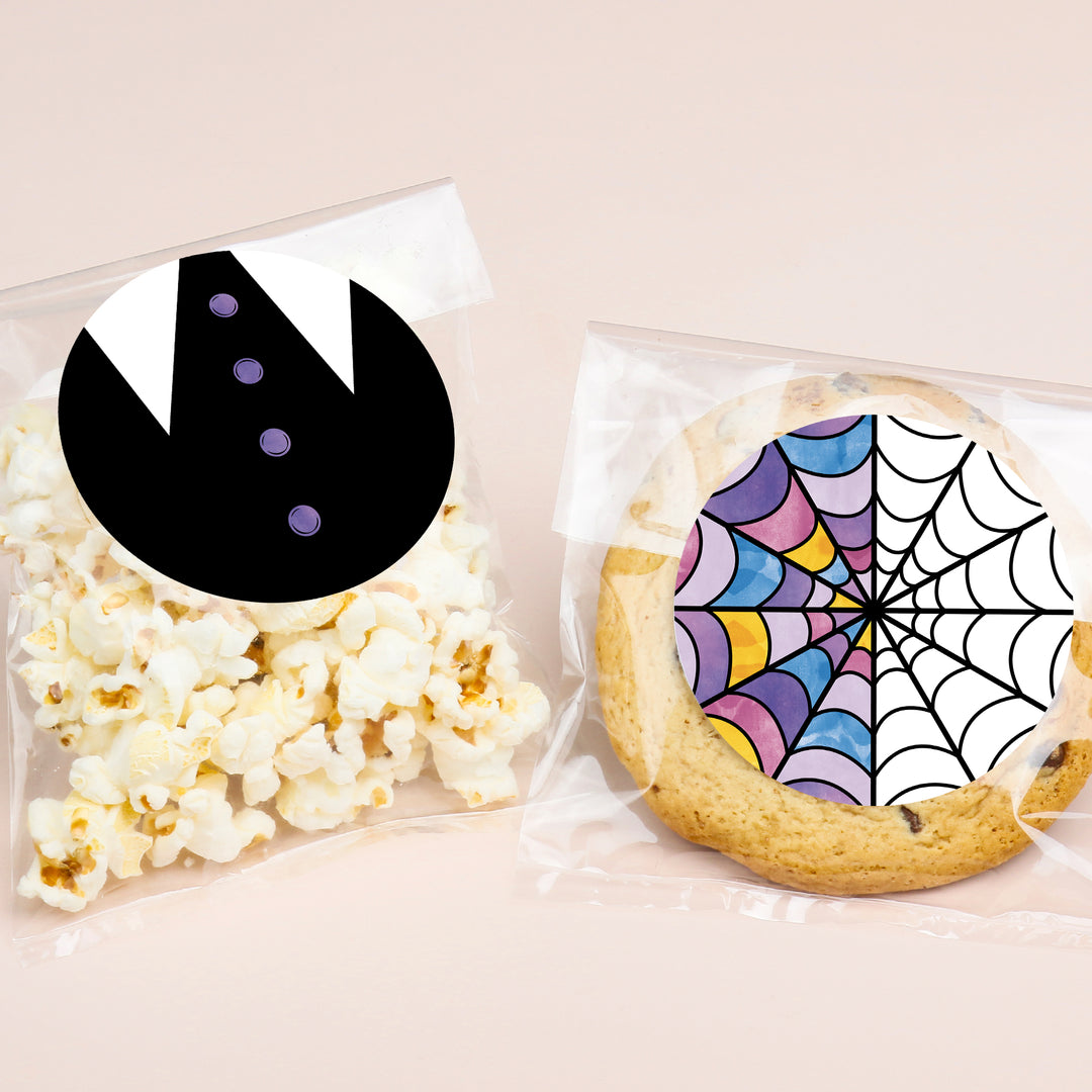 Goth Girl Stickers & Clear Cookie Bags - 25 Ct