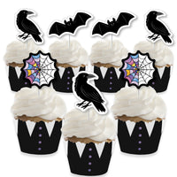 Goth Girl Cupcake Wrappers and Treat Picks - 24 Ct