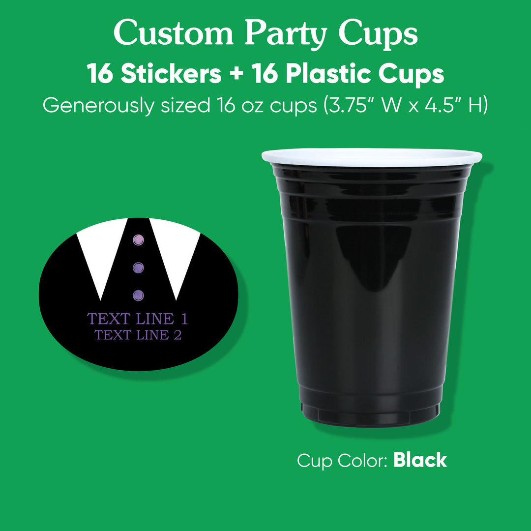 Custom Party Cups - Goth Girl - 16 Ct