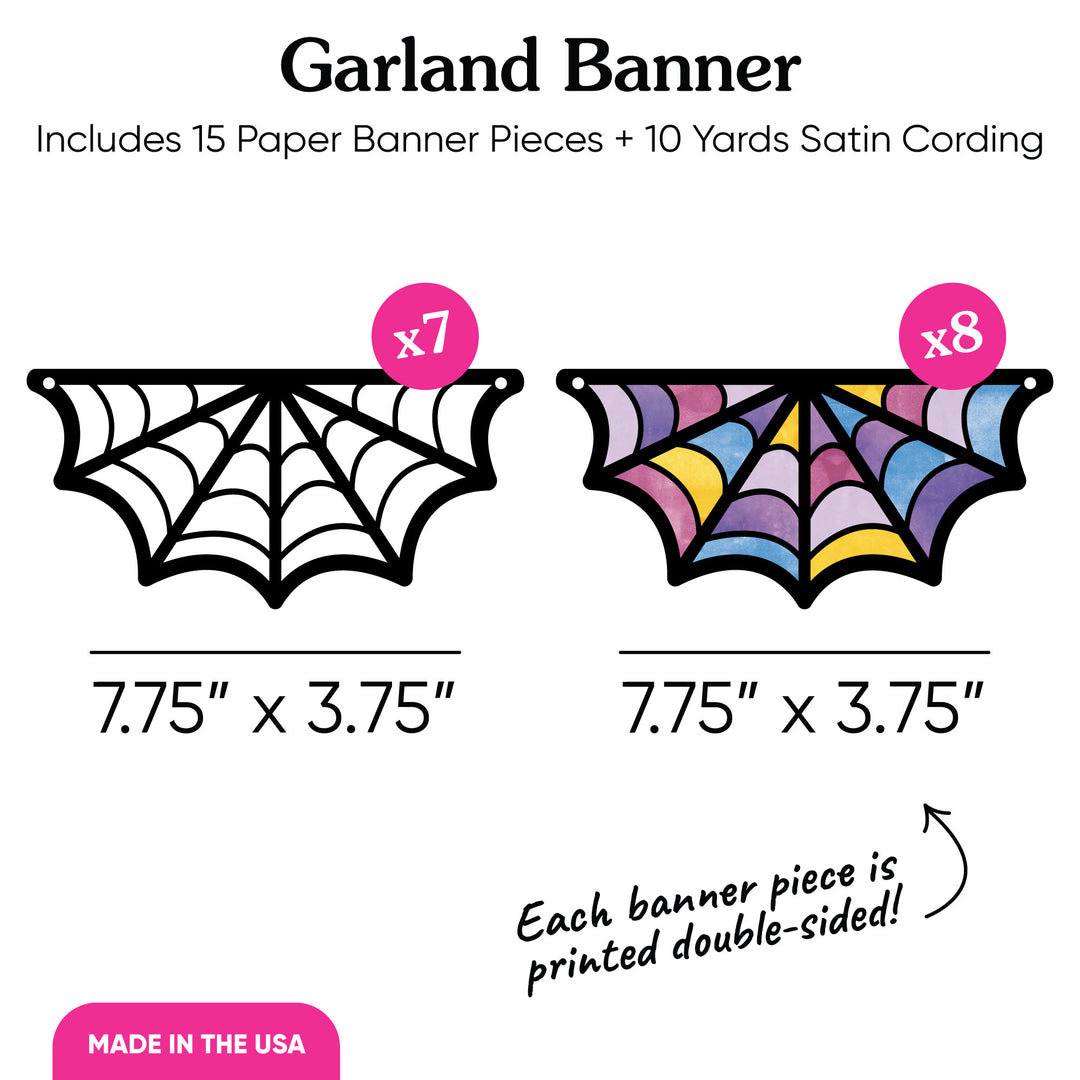 Goth Girl Garland Banner - 15 Pc
