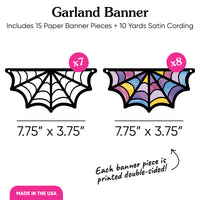 Goth Girl Garland Banner - 15 Pc
