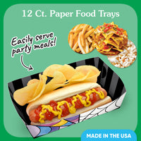Goth Girl Paper Food Trays - 12 Ct