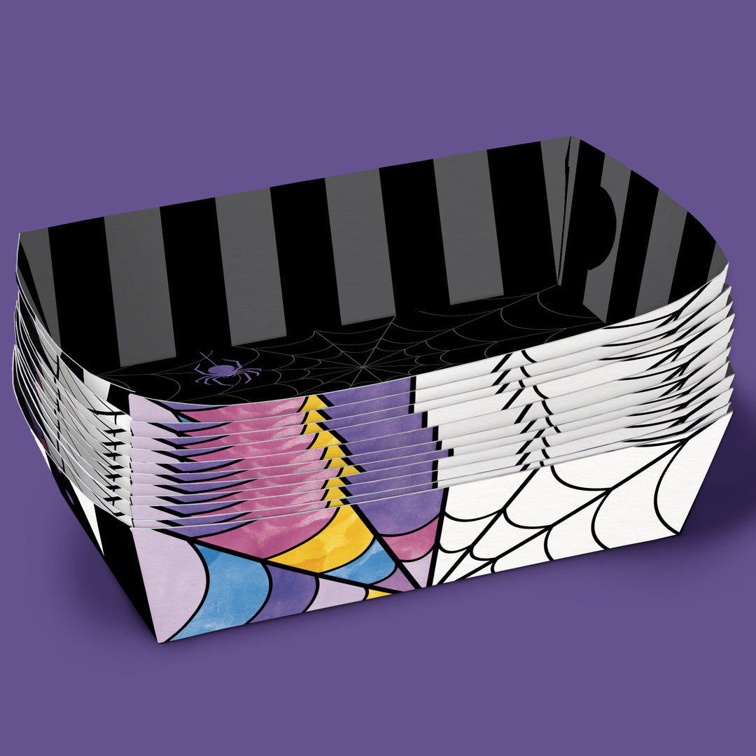 Goth Girl Paper Food Trays - 12 Ct