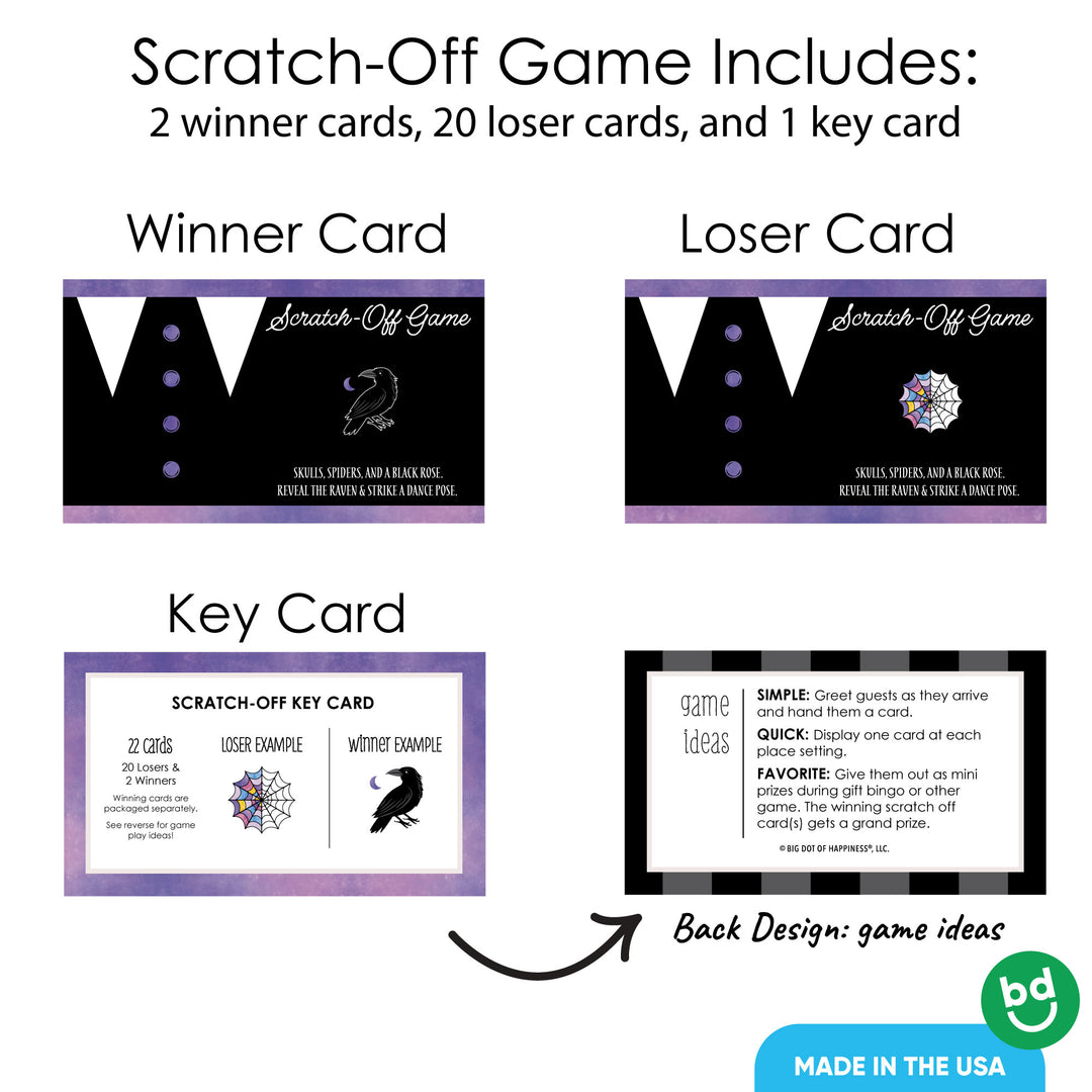 Goth Girl Scratch Off Cards Game - 22 Ct