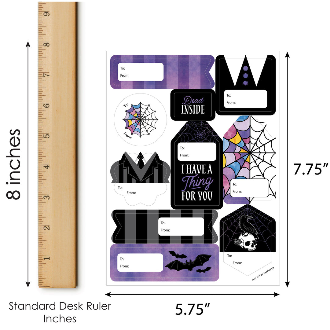 Goth Girl To and From Stickers - 12 Sheets
