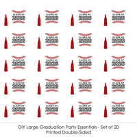 Grad Baseball - Grad Cap Decorations DIY 2026 Graduation Party Large Party Essentials - Set of 20