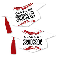 Grad Baseball - Grad Cap Decorations DIY 2026 Graduation Party Large Party Essentials - Set of 20