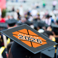 Grad Basketball - 2026 Graduation Cap Decorations Kit - Grad Cap Cover