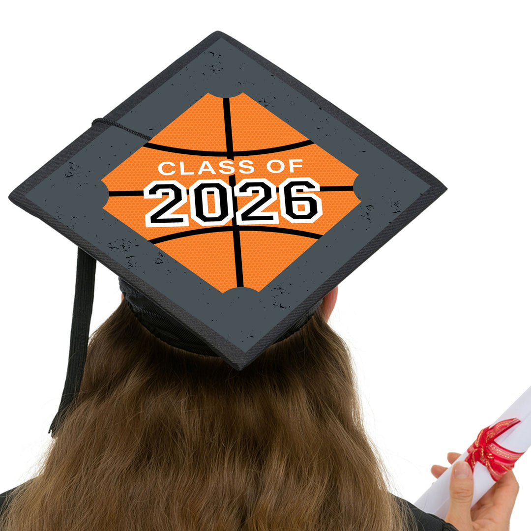 Grad Basketball - 2026 Graduation Cap Decorations Kit - Grad Cap Cover