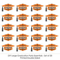 Grad Basketball - Grad Cap Decorations DIY 2026 Graduation Large Party Essentials - Set of 20