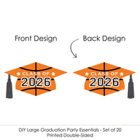 Grad Basketball - Grad Cap Decorations DIY 2026 Graduation Large Party Essentials - Set of 20