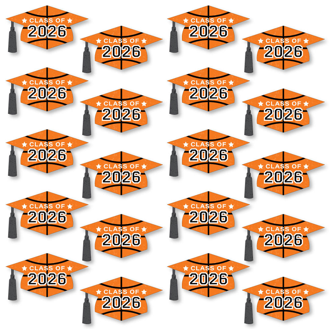 Grad Basketball - Grad Cap Decorations DIY 2026 Graduation Large Party Essentials - Set of 20